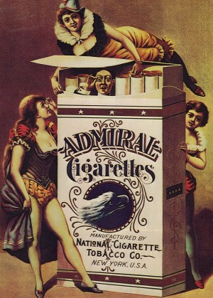 Admiral Cigarettes National Cigarette Tobacco Co Ad Poster 1890